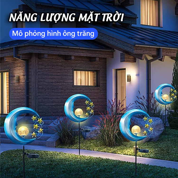 Đèn trang trí năng lượng mặt trời Mặt trăng, tích kiệm điện, bóng siêu sáng, chống thấm nước - DA3073