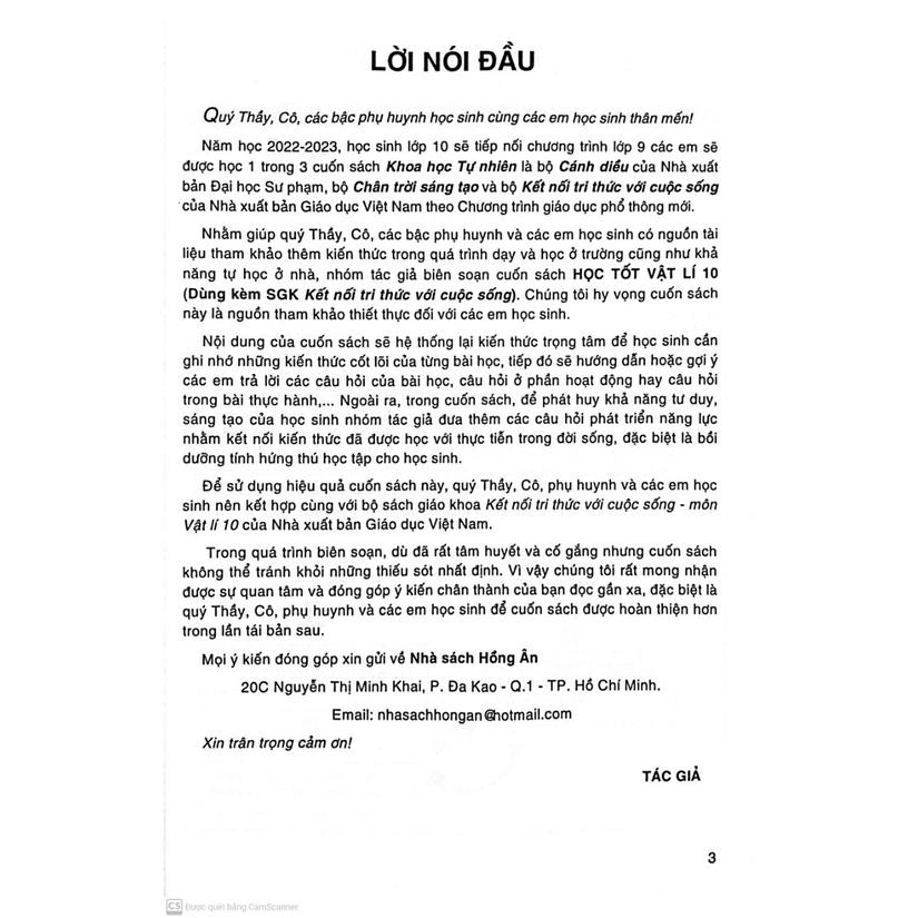 Học Tốt Vật Lí Lớp 10 ( Bám Sát Sách Giáo Khoa Kết Nối Tri Thức Với Cuộc Sống)