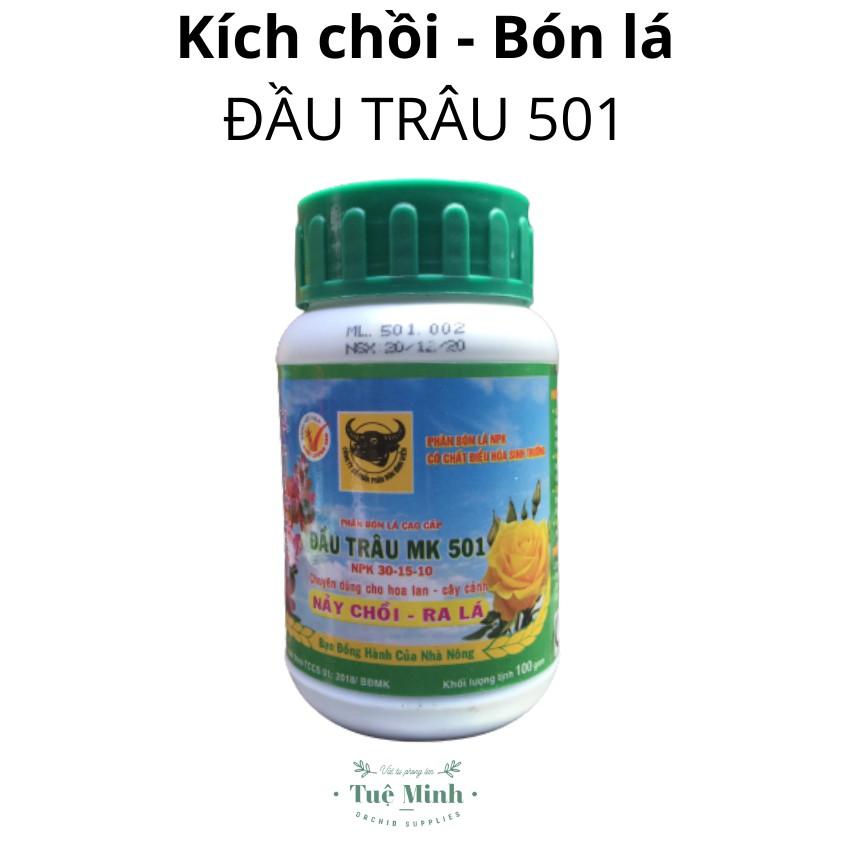 Combo Đầu trâu 501, 701, 901 - kích chồi, kích hoa, dưỡng hoa lâu tàn lọ 100gr