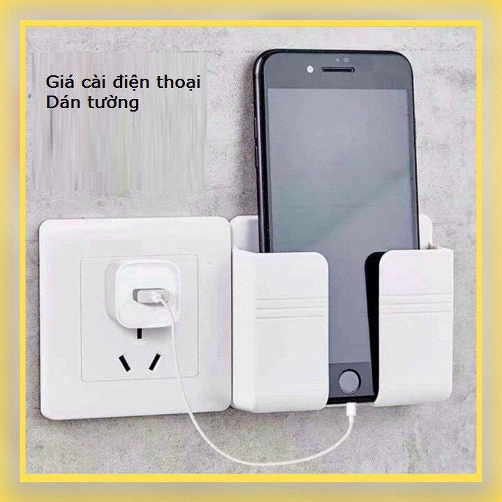 Kệ Dán Tường Giá Treo Sạc Điện Thoại, Để Điều Khiển Tivi, Điều Hòa, Kệ Dán Tường Để Remote