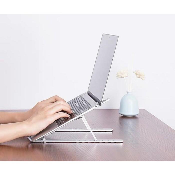 Giá đỡ laptop macbook, đế tản nhiệt laptop để bàn gấp gọn dễ dàng điều chỉnh độ cao hỗ trợ tản nhiệt