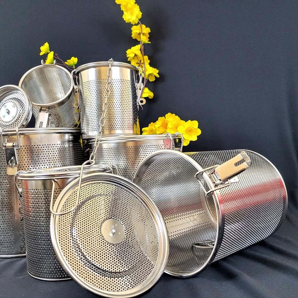 Dụng Cụ Lọc Trà, Lọc Gia Vị Inox Không Gỉ Cao Cấp - Có Móc Treo Tiện Dụng