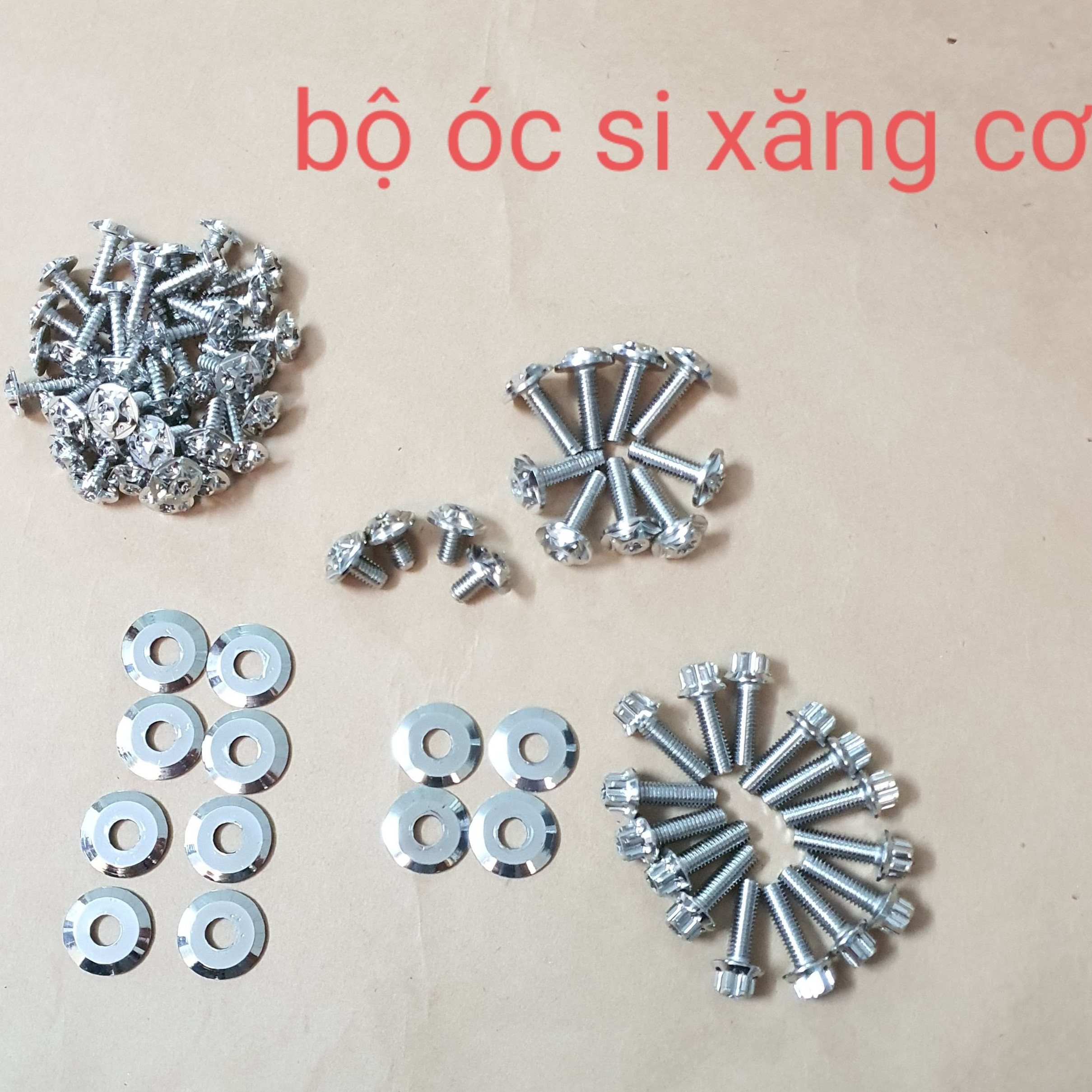 Bộ ốc dàn áo INOX gắn cho xe Sirius xăng cơ