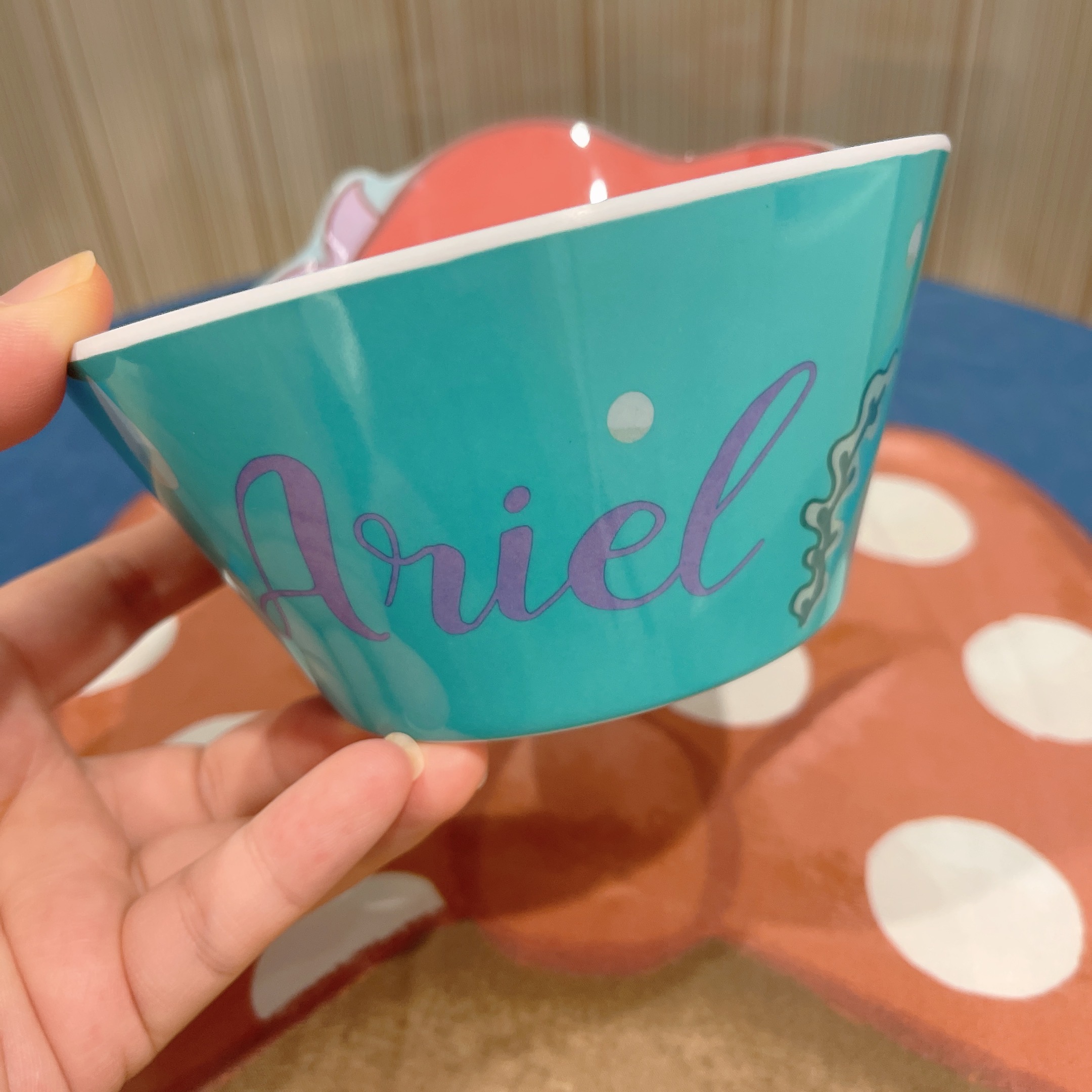 Chén ăn tô nhựa melamine hình công chúa Ariel nàng tiên cá Disney nổi 3D cho trẻ em bé gái - CHENARIEL