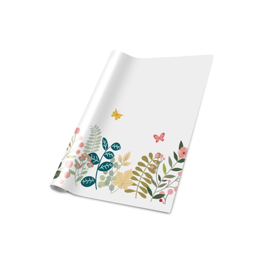 Cuộn 3 Mét Decal Giấy Dán Bếp chống dầu mỡ nửa trong suốt chân tường hoa