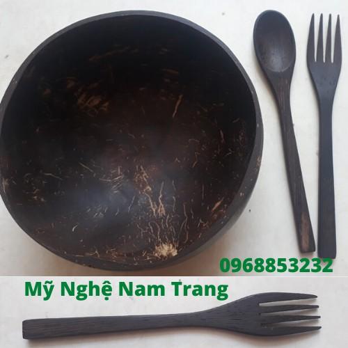 Nĩa gỗ mun 19cm