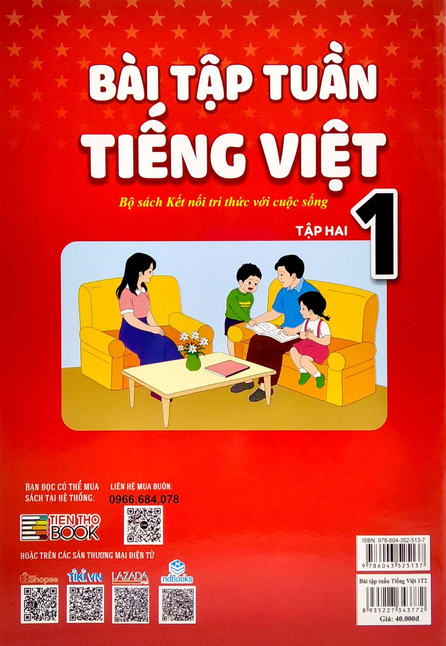 Bài Tập Tuần Tiếng Việt 1 - Tập 2 (Kết Nối Tri Thức Với Cuộc Sống)