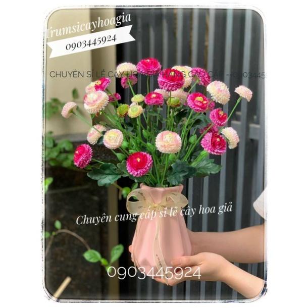 Cành hoa cúc bất tử nhiều màu phù hợp cắm bình hoa, để bàn trang trí đẹp Hoa giả hoa lụa - Trumsicayhoagia