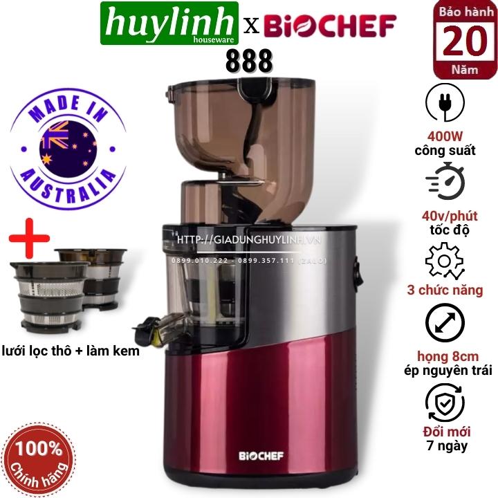 Máy ép trái cây chậm Biochef 888 Pro - Made in Úc - Hàng Chính Hãng
