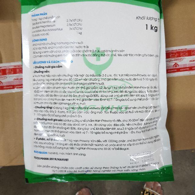 MEN VI SINH Han pro way khử mùi chuồng trại đất nèn gói 1kg tiết kiệm