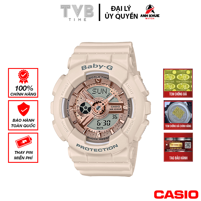 Đồng hồ nữ dây nhựa Casio Baby-G chính hãng BA-110CP-4ADR