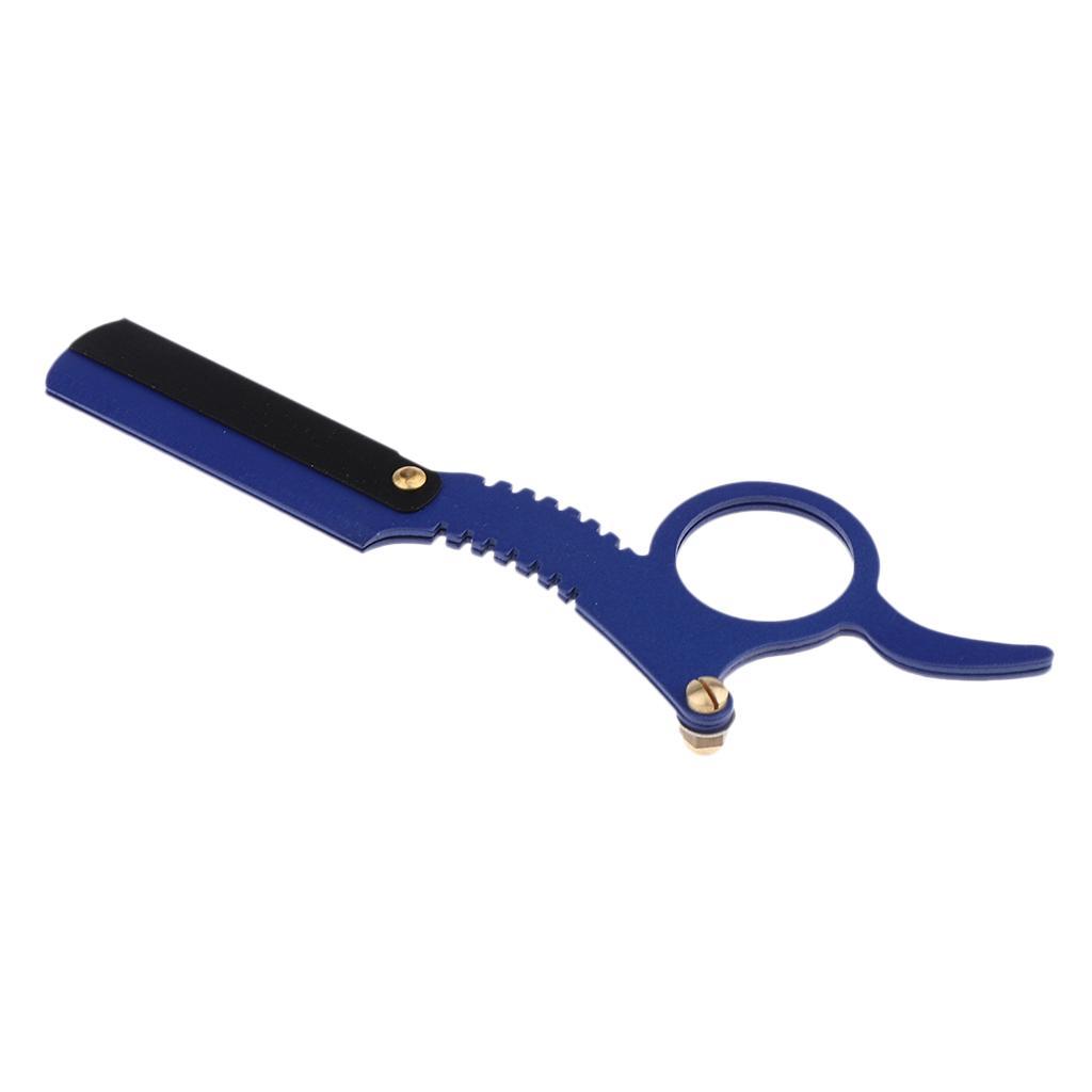 Men's Gift, Anti Slip Handle Straight Edge Razor, Fine Quality Zinc Alloy Salon Barber Razor, Folding Manual Shaver - Classic Style, Rust Resistant