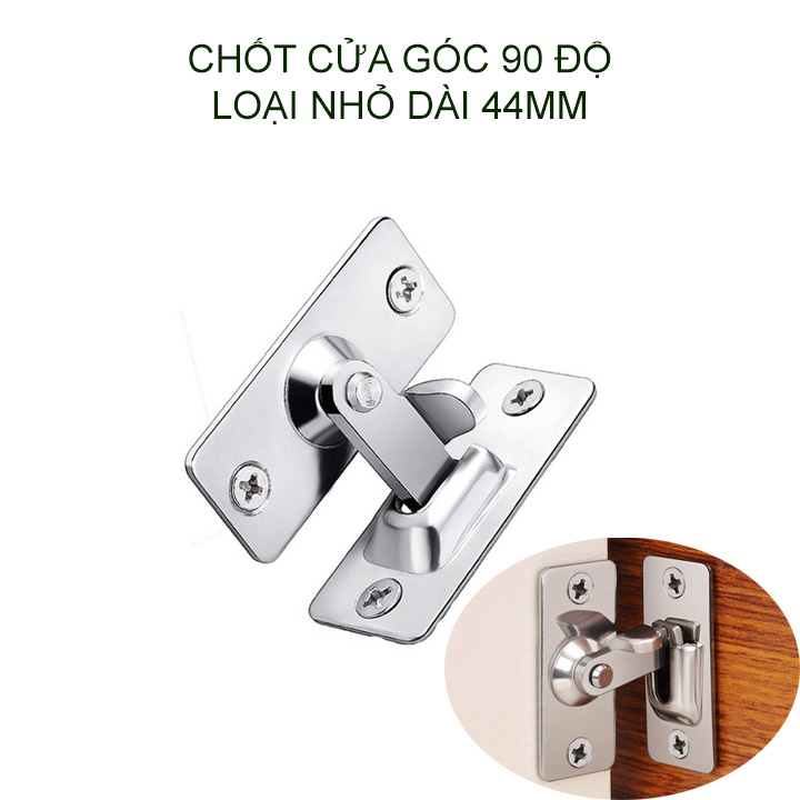 Chốt cửa trượt 90 độ làm bằng inox 304, loại nhỏ 44mm