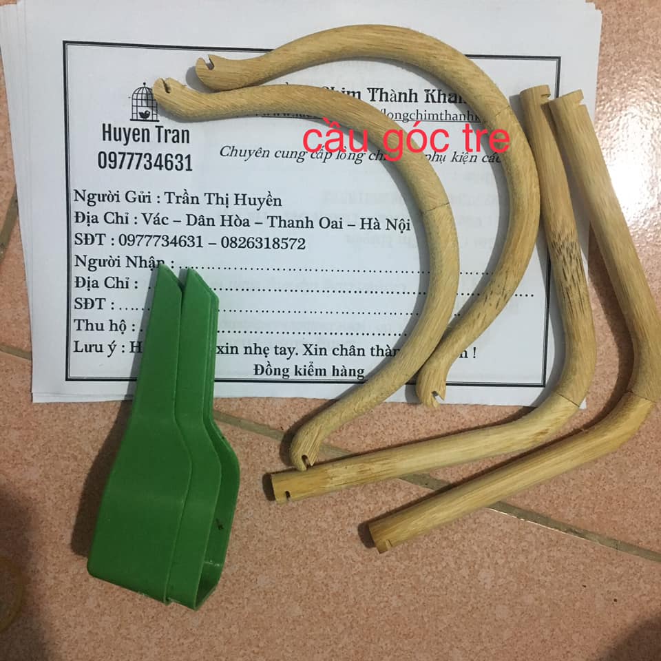 Combo 2 cầu góc tre già không nối lồng chim chào mào
