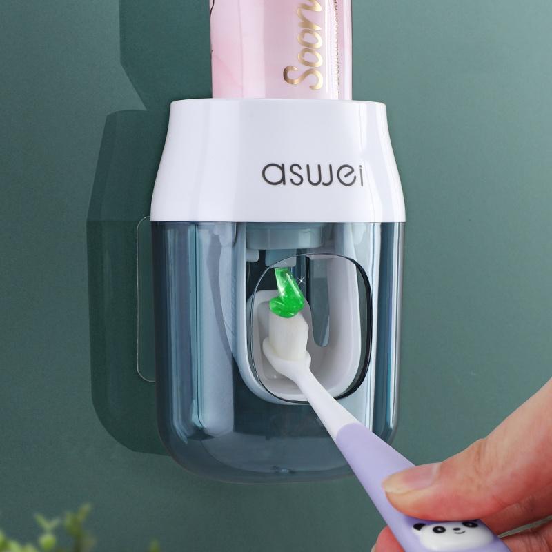 Dụng cụ nhả kem đánh răng tự động - Hộp nặn kem đánh răng dán tường ASWEI