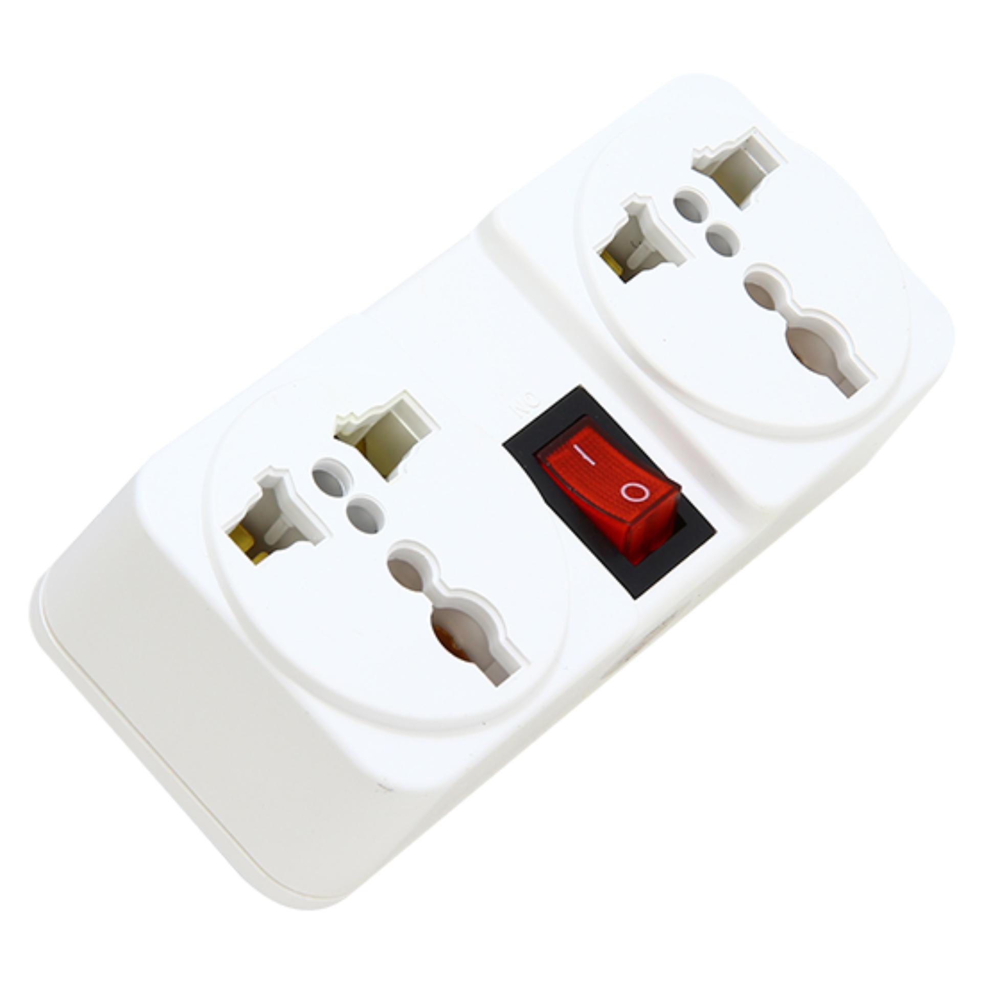 COMBO 2 CHIẾC PHÍCH CẮM CHUYỂN ĐỔI 3 CHẤU,CHIA 2 Ổ KÈM CÔNG TẮC TW2A