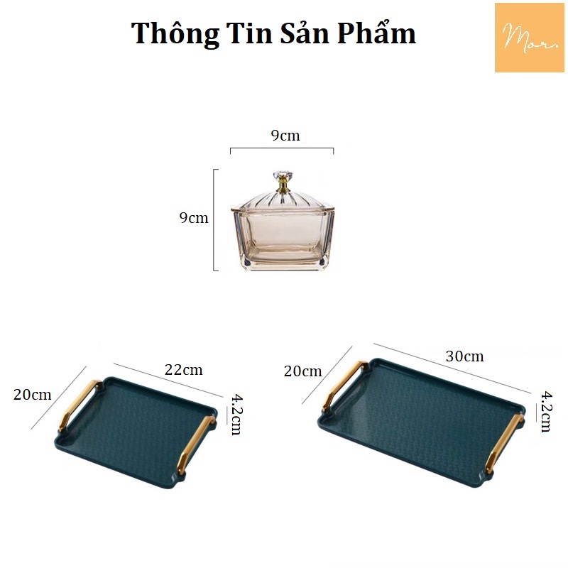 Khay mứt Tết 5 chi tiết kèm khay sang trọng