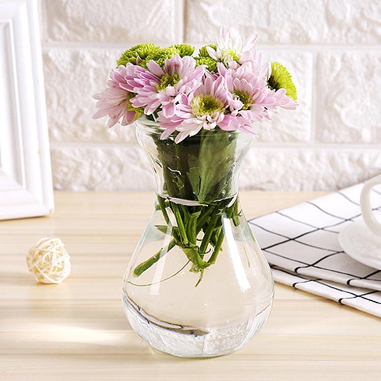 Combo 2 Lọ hoa thủy tinh miệng loe 14cm, lọ cây thủy tinh trang trí bàn làm việc cực đẹp