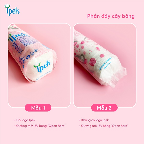 Combo 1 thùng bông tẩy trang Ipek 150 miếng