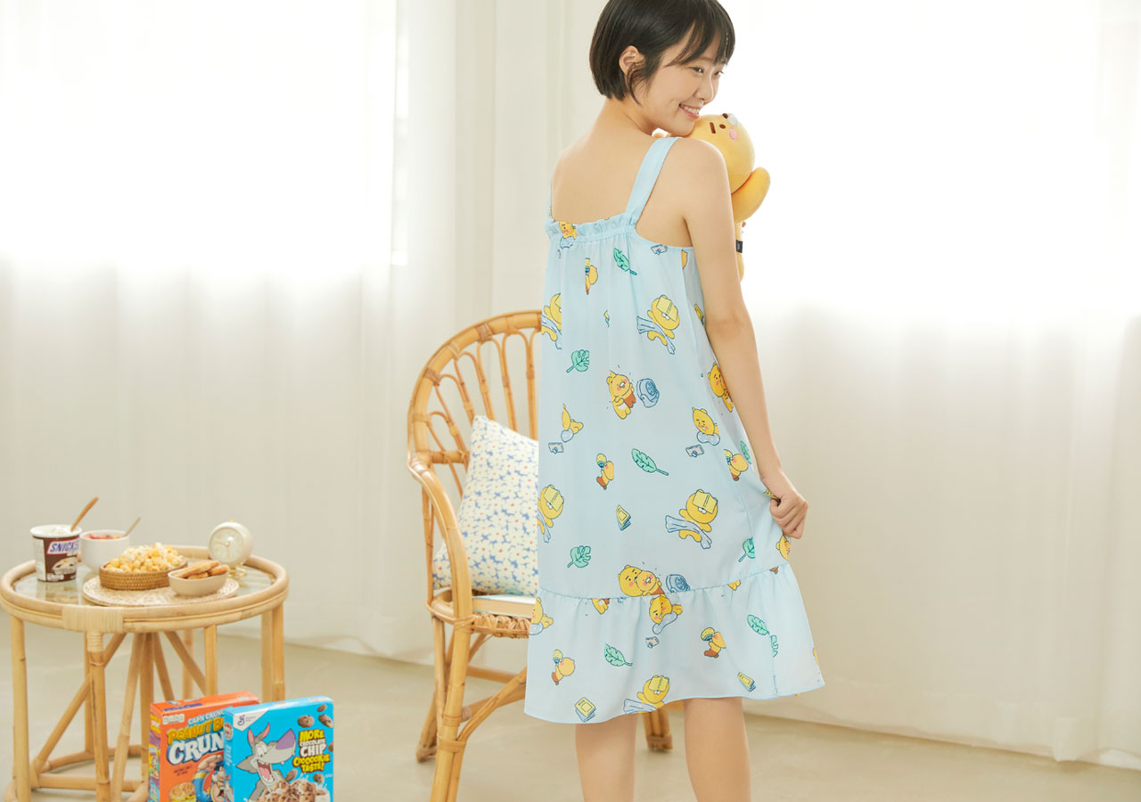 Váy Ngủ 2 Dây Bản To Ryan Choonsik KAKAO FRIENDS Chính Hãng