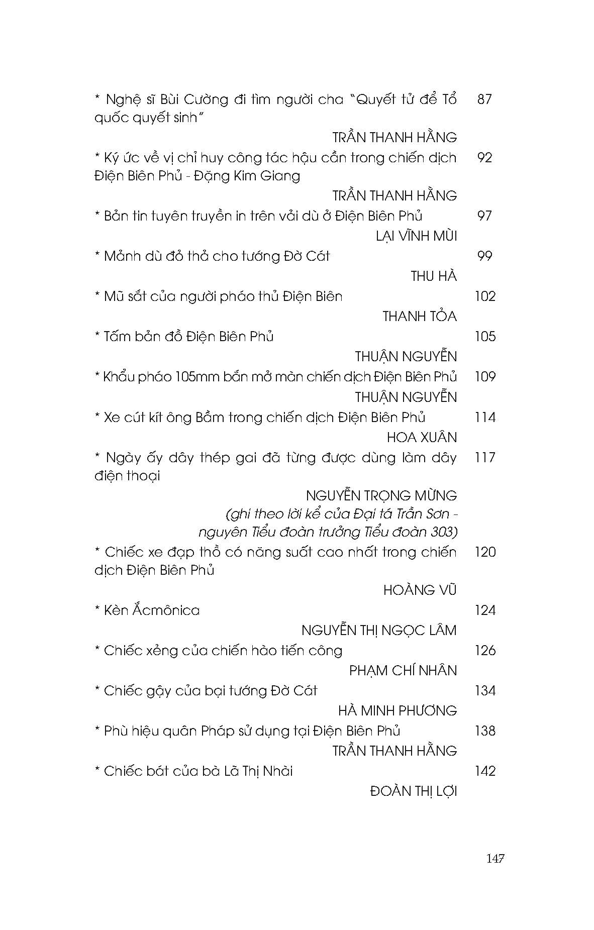 Kỷ Vật Chiến Sĩ Điện Biên