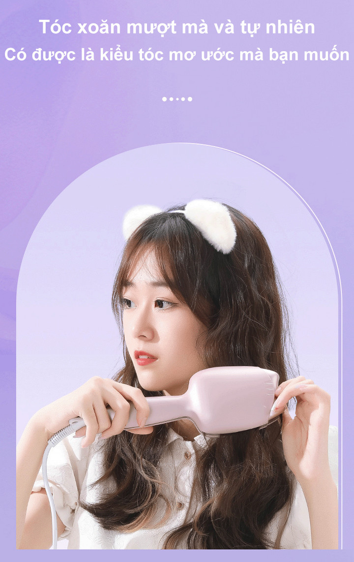 Máy Uốn Tóc Jung Su Chăm Sóc Tóc Ion Âm , Kiểm Soát Nhiệt - Home and Garden