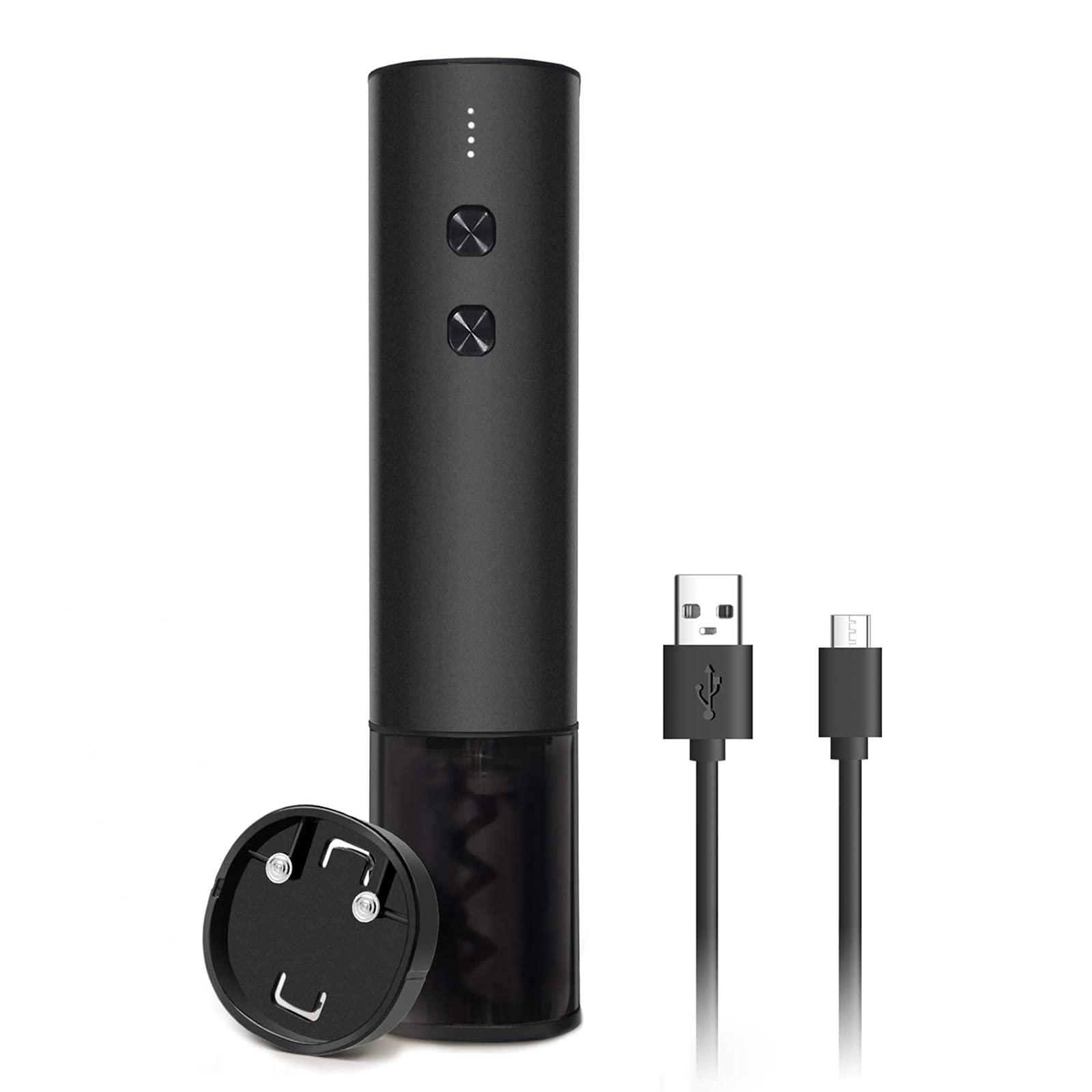 Máy mở rượu điện của nút chai điện tự động cho chai rượu, có thể sạc lại bằng máy cắt giấy bạc và cáp USB