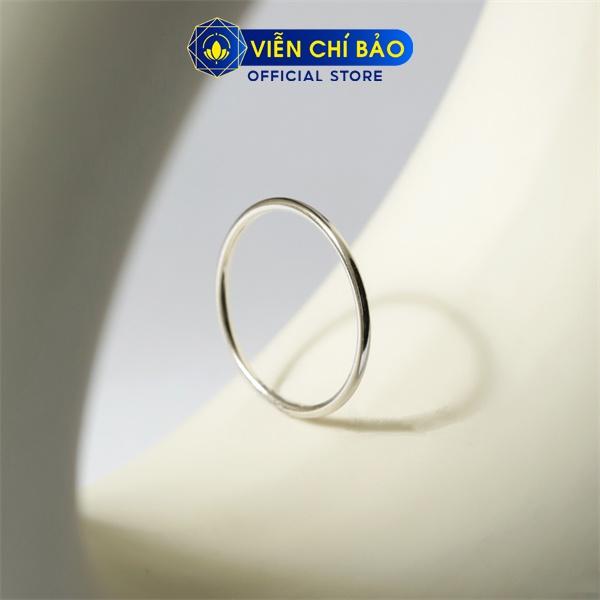 Nhẫn bạc nữ basic trơn chất liệu bạc 925 thời trang phụ kiện trang sức nữ thương hiệu Viễn Chí Bảo N400604