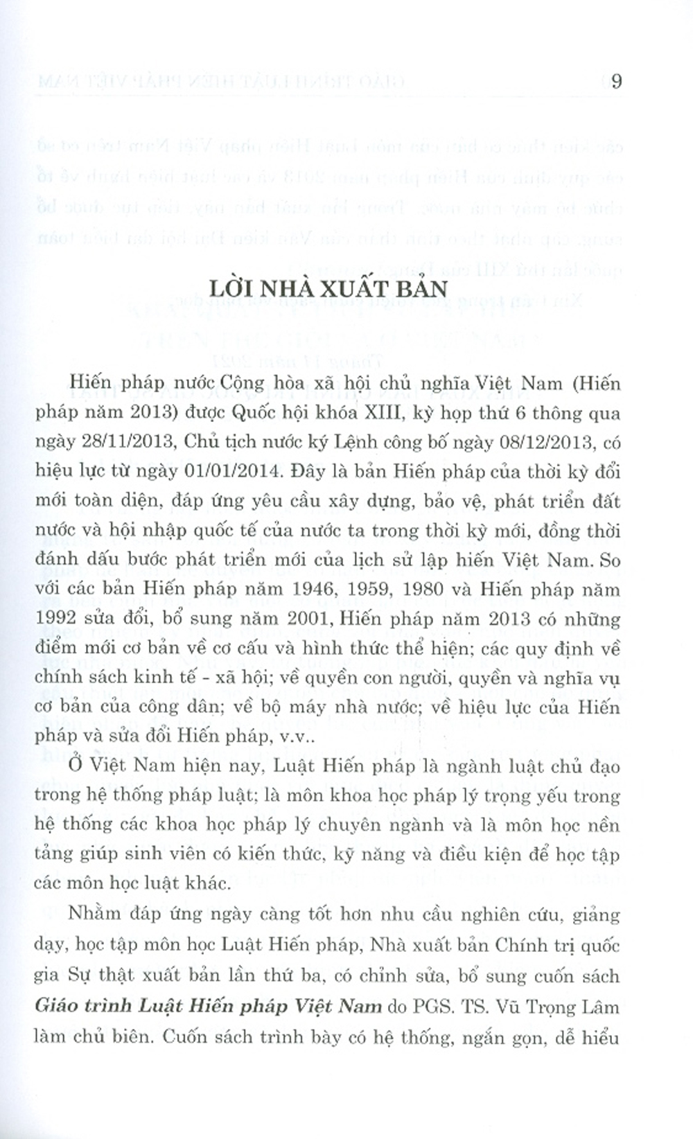 Giáo Trình Luật Hiến Pháp Việt Nam (Xuất Bản Lần Thứ Ba, Có Chỉnh Sửa, Bổ Sung)