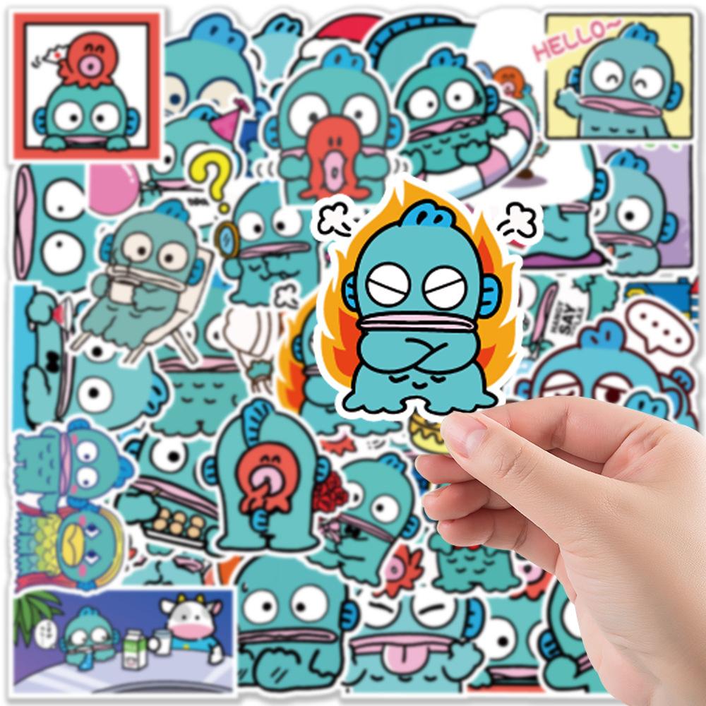 Sticker THỦY QUÁI CHIBI hoạt hình cute trang trí mũ bảo hiểm,guitar,ukulele,điện thoại,sổ tay,laptop-mẫu S114