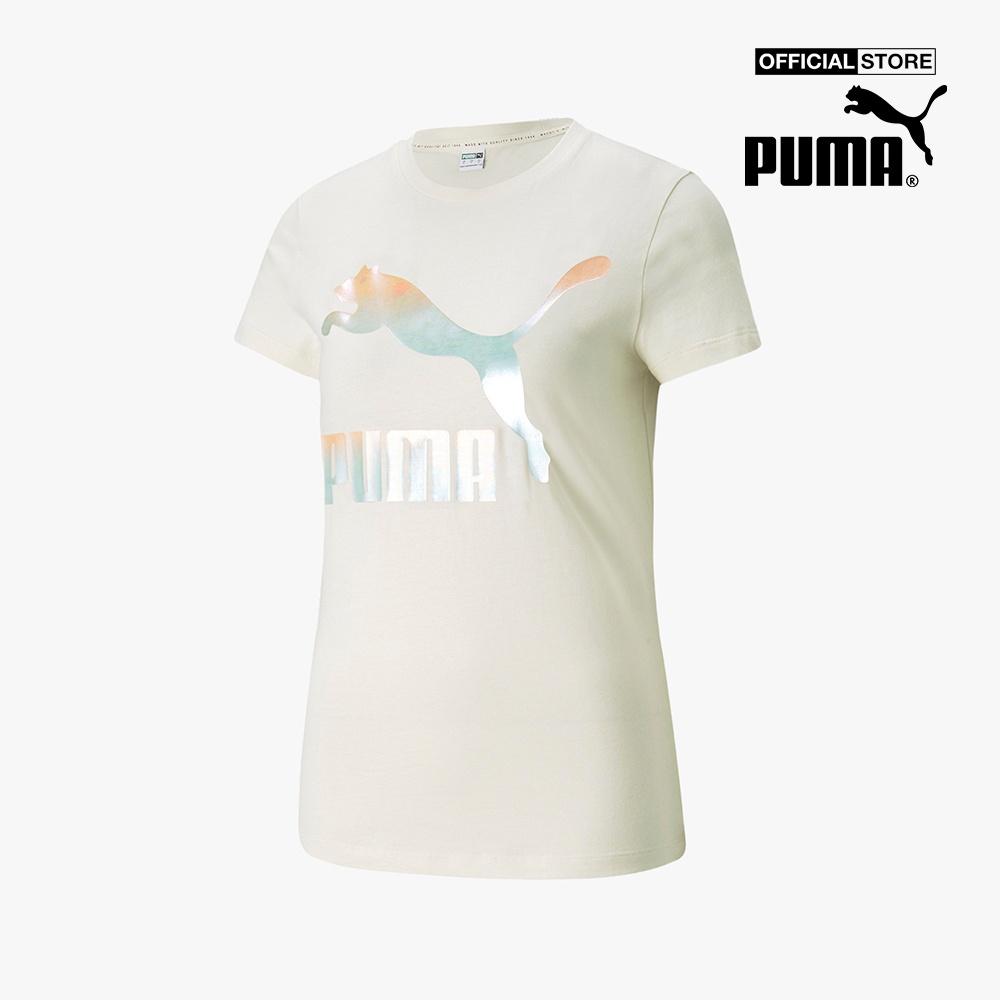 PUMA - Áo thun nữ cổ tròn Classics Logo 530077-88