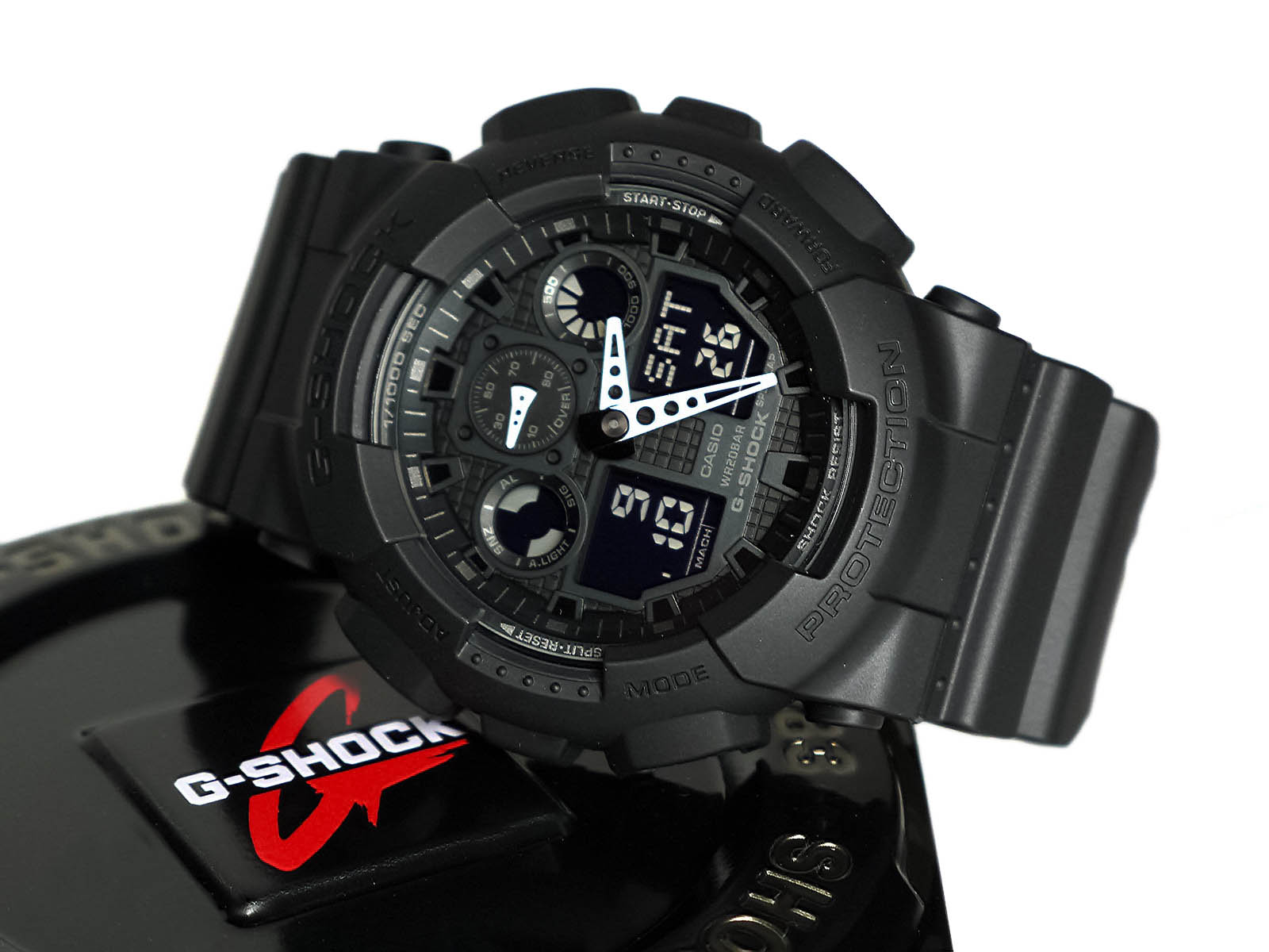 Đồng Hồ Nam Dây Nhựa Casio G-Shock GA-100-1A1HDR All Black Chính Hãng | GA-100-1A1