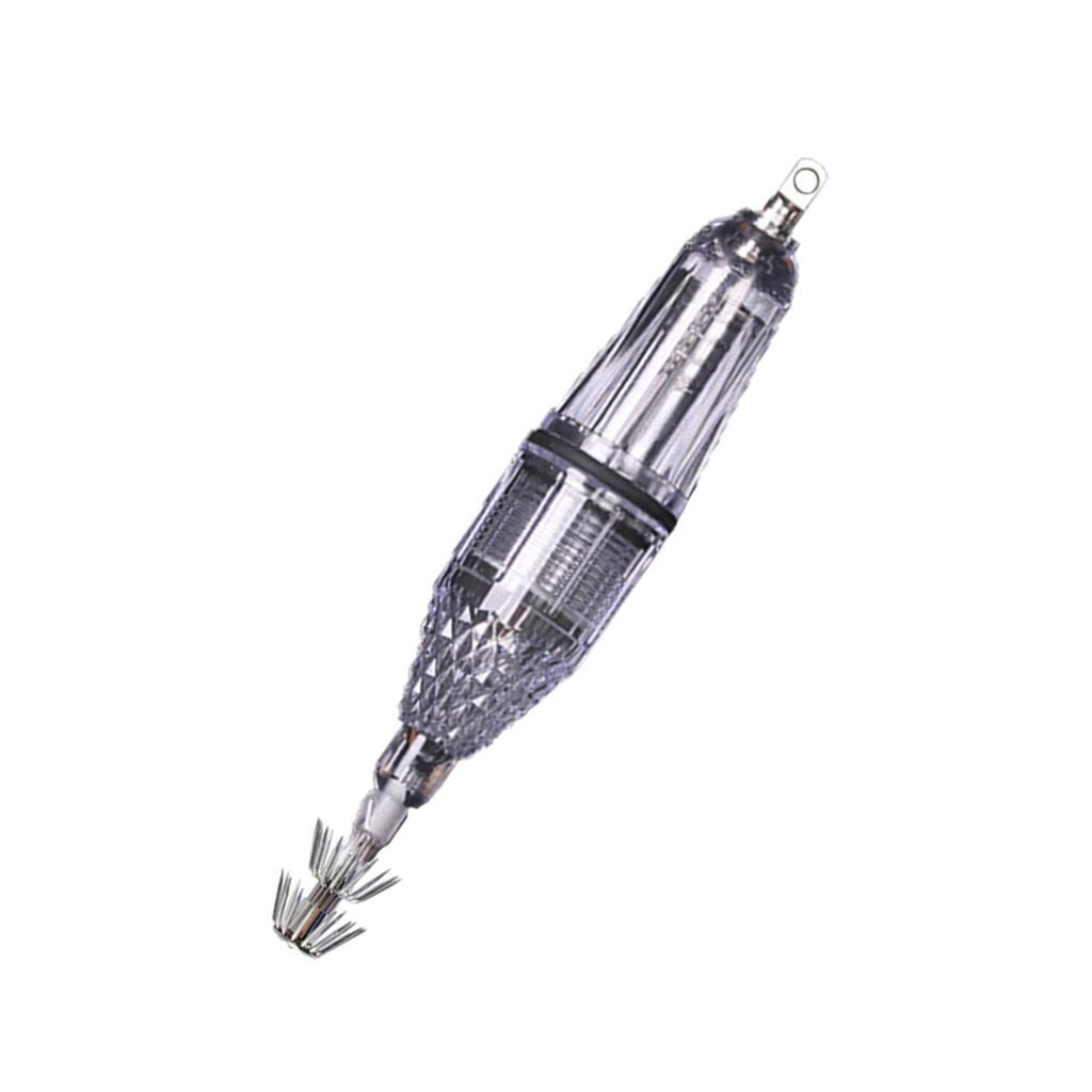 4Pcs Underwater Fishing Light LED Lamp Lure Bait Finder Night Fishing Light with Squid Jig Hook for Shrimp, Prawns, Squid and Fish