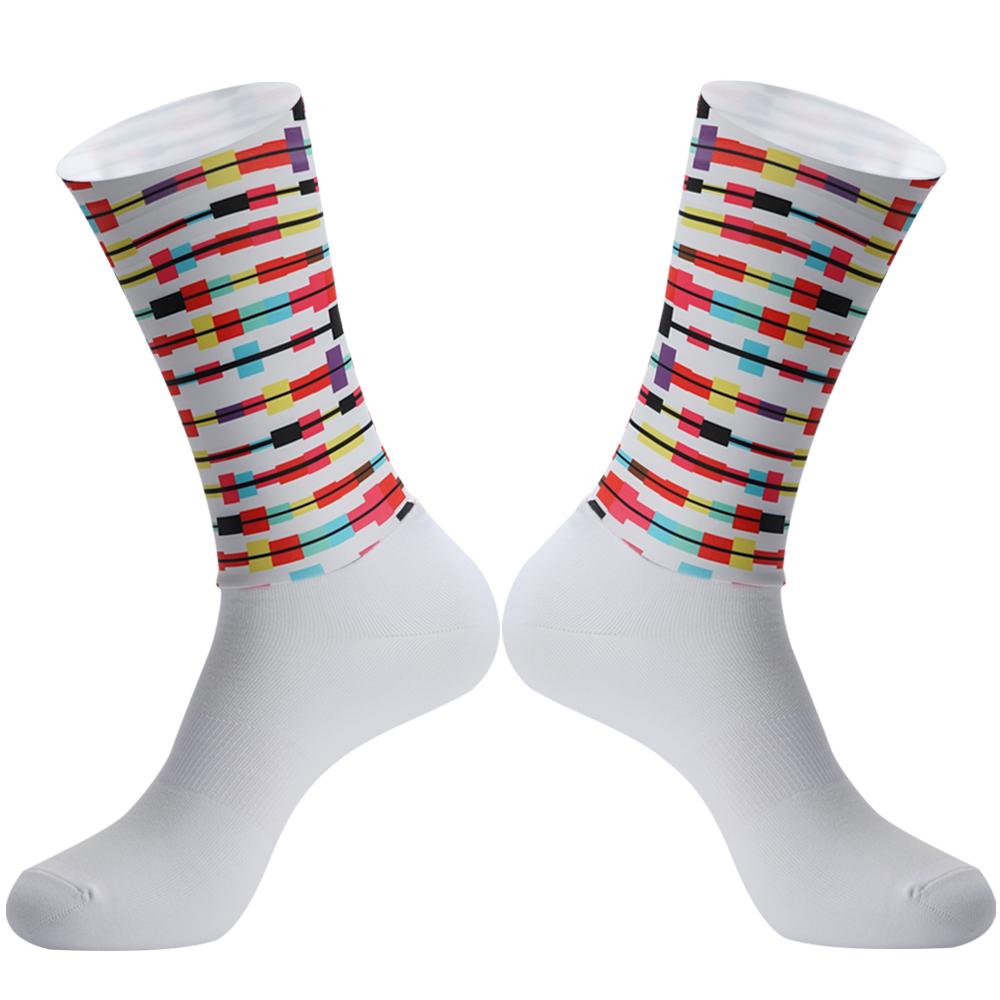 Chống Trượt Silicone Mùa Hè Aero Tất Whiteline Đi Xe Đạp Tất Nam Xe Đạp Thể Thao Tất Chạy Bộ Xe Đạp Tất Color: 3-2 Size: m 39-45