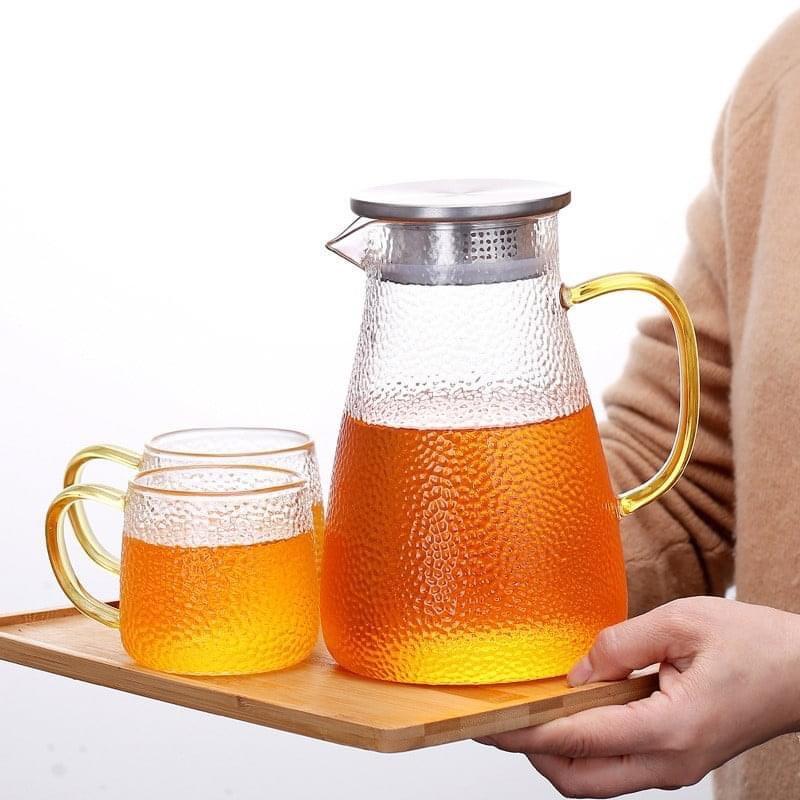 COMBO BỘ BÌNH CỐC THỦY TINH UỐNG NƯỚC CHỊU NHIỆT CAO CẤP LÊN ĐẾN 400 ĐỘ C