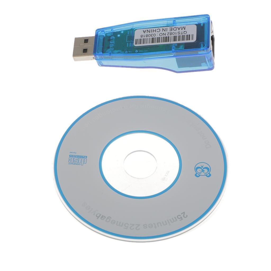 Blue USB 2.0 Ethernet 10/100 Network LAN RJ45 Adapter Card