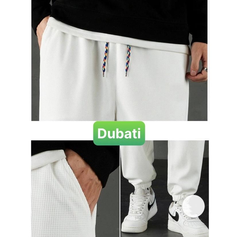Quần Ống Rộng Chất Tổ Ong, Quần Jogger Nam Thể Thao Unisex Dày Dặn