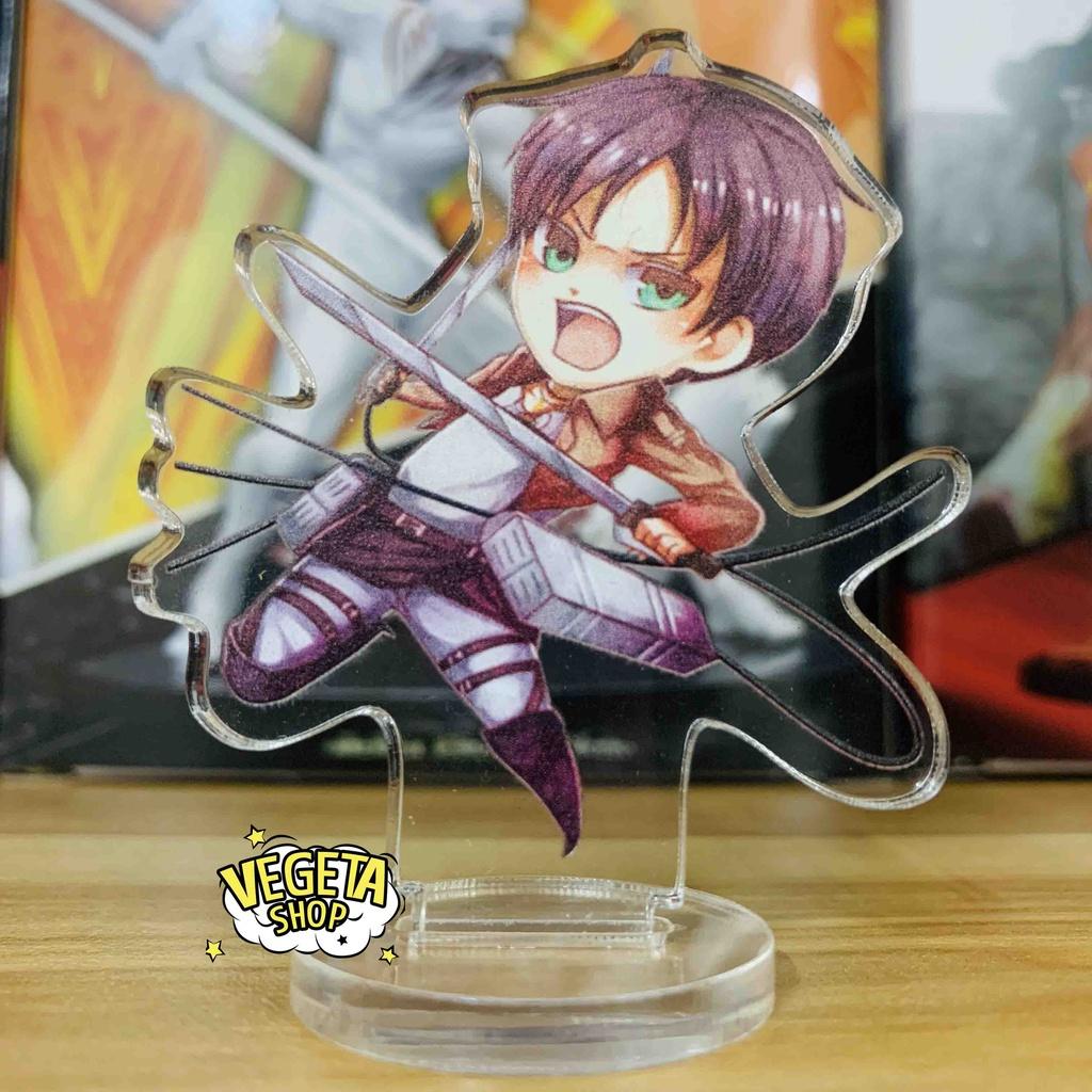 Mô Hình Tượng Standee Acrylic Mica 2 mặt - Trọn bộ Set 9 mẫu Attack On Titan - Eren Mikasa Armin Levi Sasha Erwin Hange