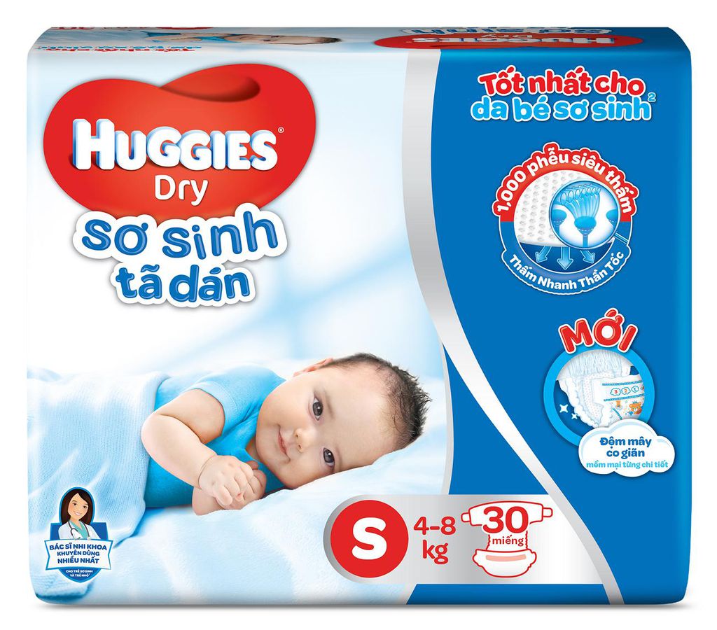 Tã dán Huggies Dry S56/S30