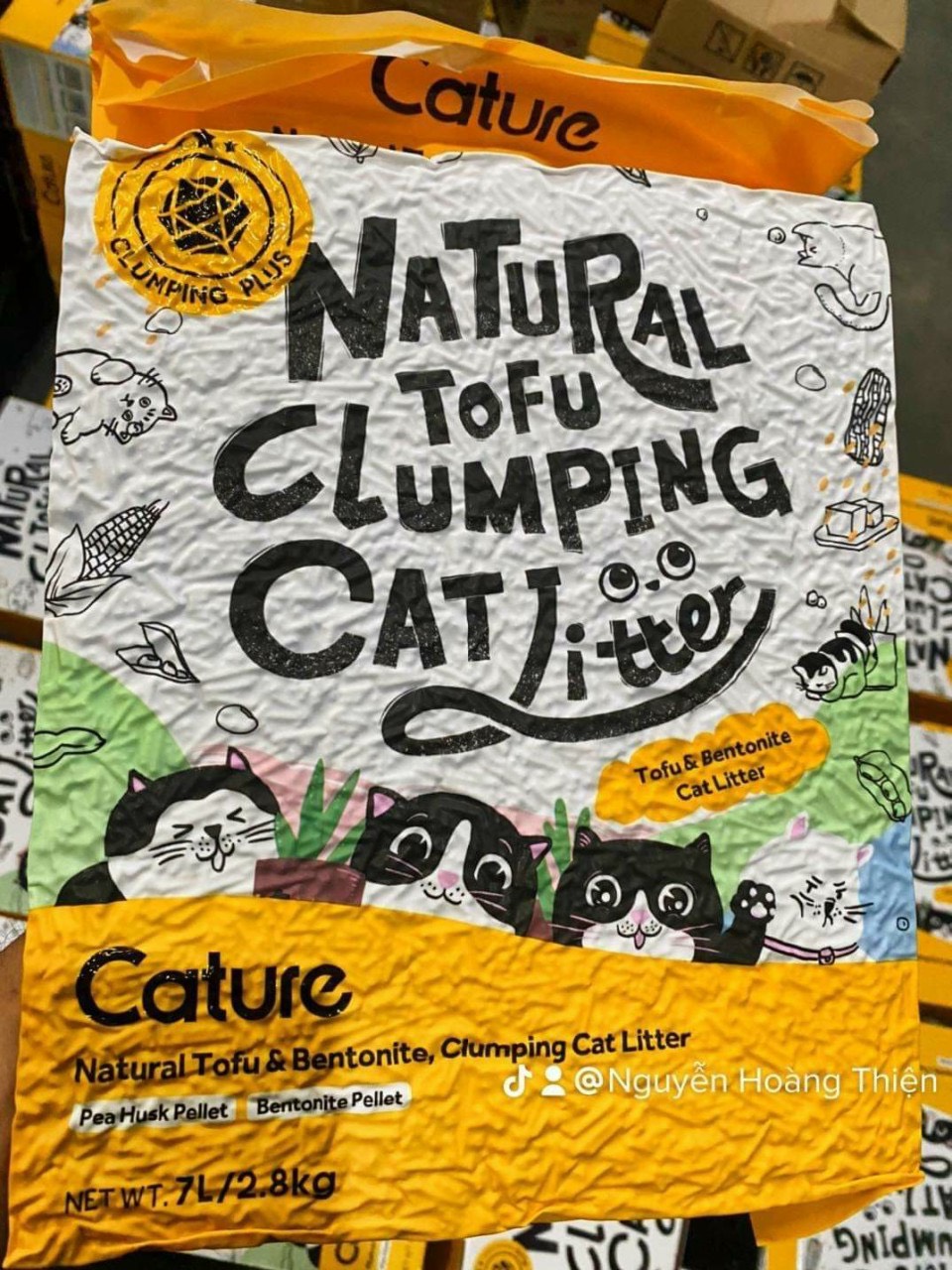 Cát đậu nành Cature Tofu Hương Sữa - Cat Litter Tofu Pellet 7L