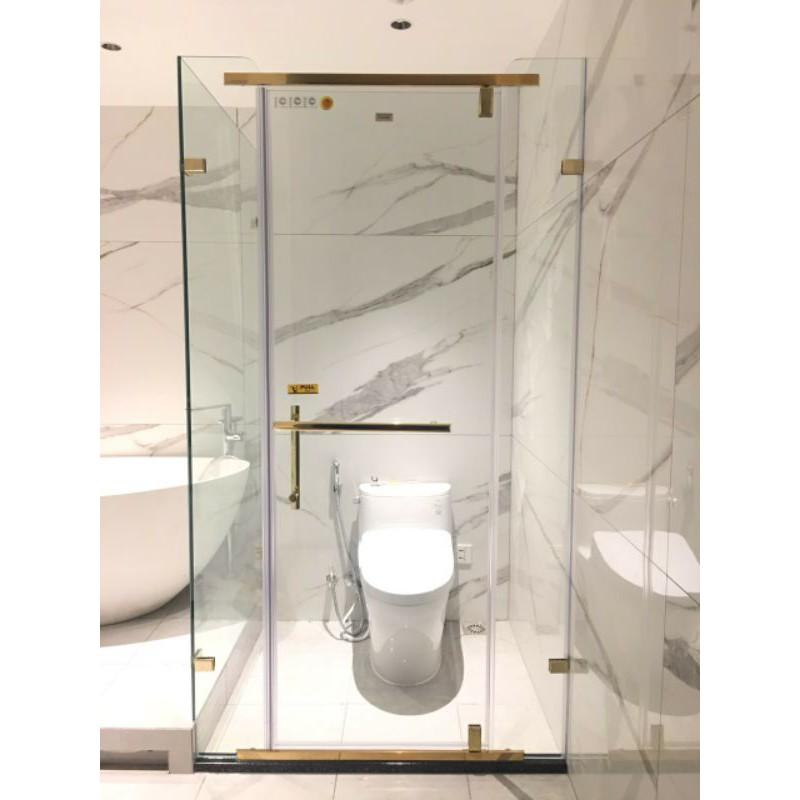 Bộ phụ kiện cửa kính phòng tắm mạ vàng PVD