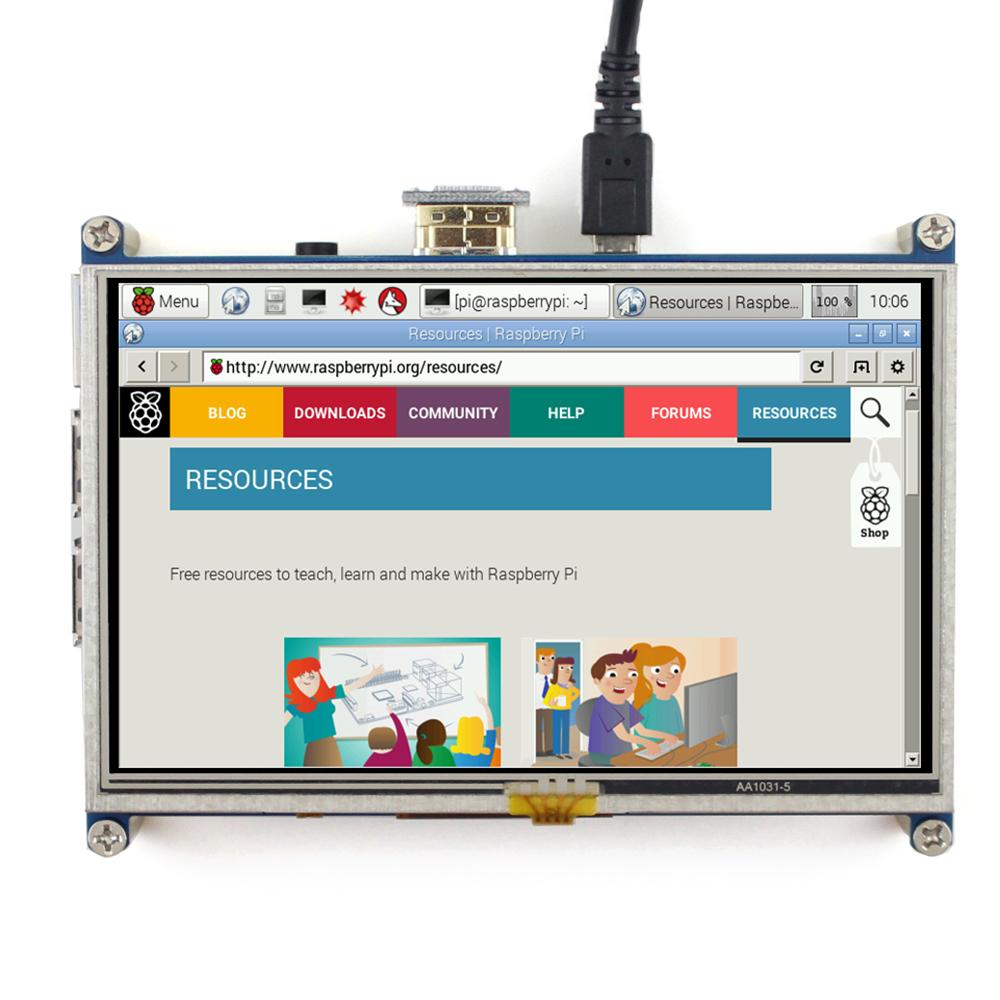 Màn hình cảm ứng điện dung 5 inch Màn hình LCD HD 800 × 480 Waveshare 10563