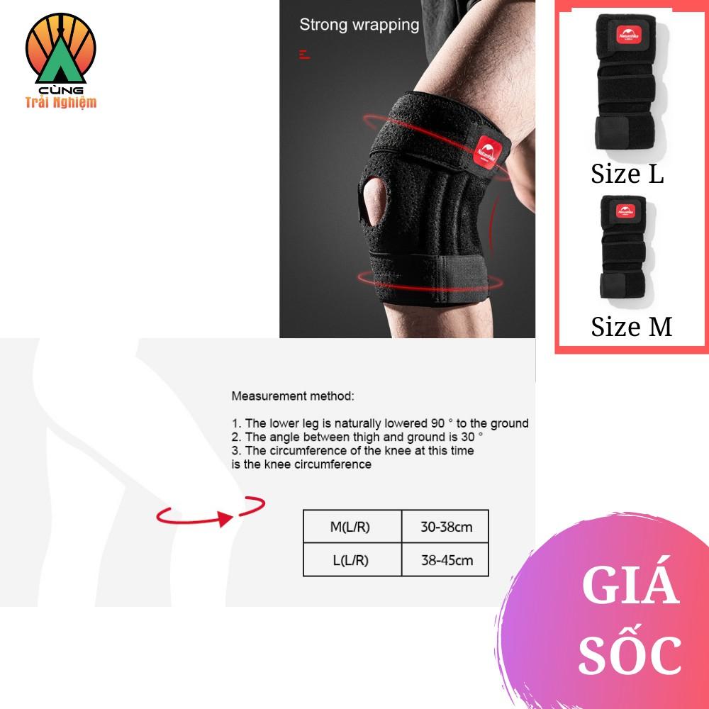 Băng Quấn Đầu Gối 4 Lò Xo Hỗ Trợ Bảo Vệ Chân cho Thể Thao Chạy Bộ tập Gym Naturehike NH20HJ008