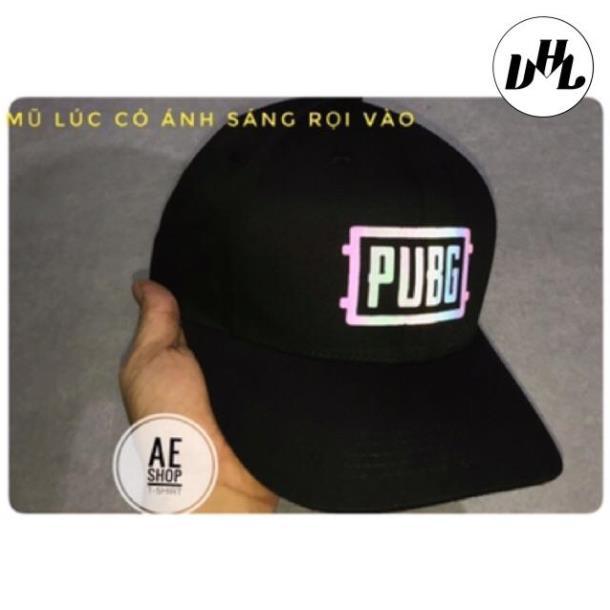 Mũ Nón Đen In Logo Game PUBG Phản Quang 7 Màu