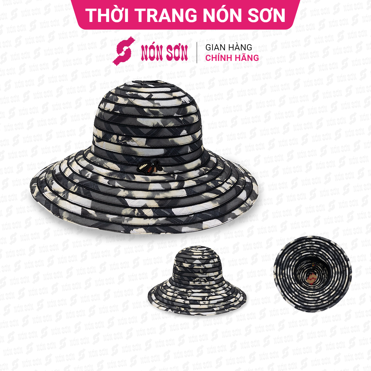 Mũ vành thời trang Nón Sơn chính hãng XH002-3-ĐN1HV