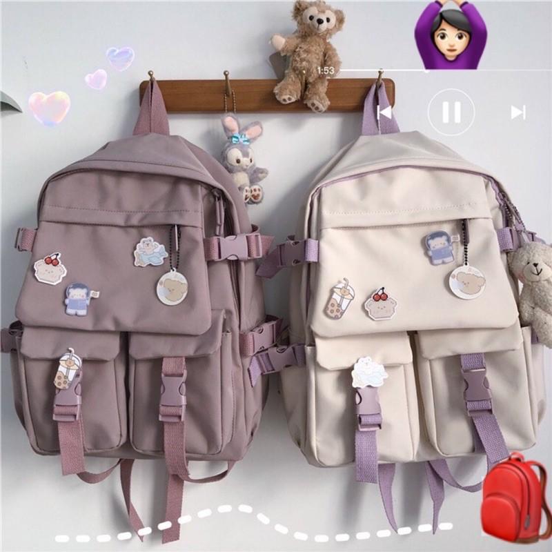 Balo nắp gập ulzzang nhiều màu