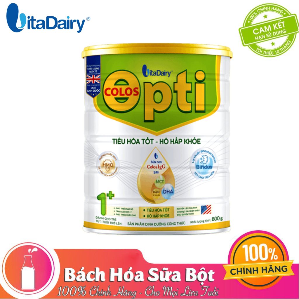 Sữa bột Colos Opti 1+ 800G - Tiêu Hóa Tốt, Hô Hấp Khỏe