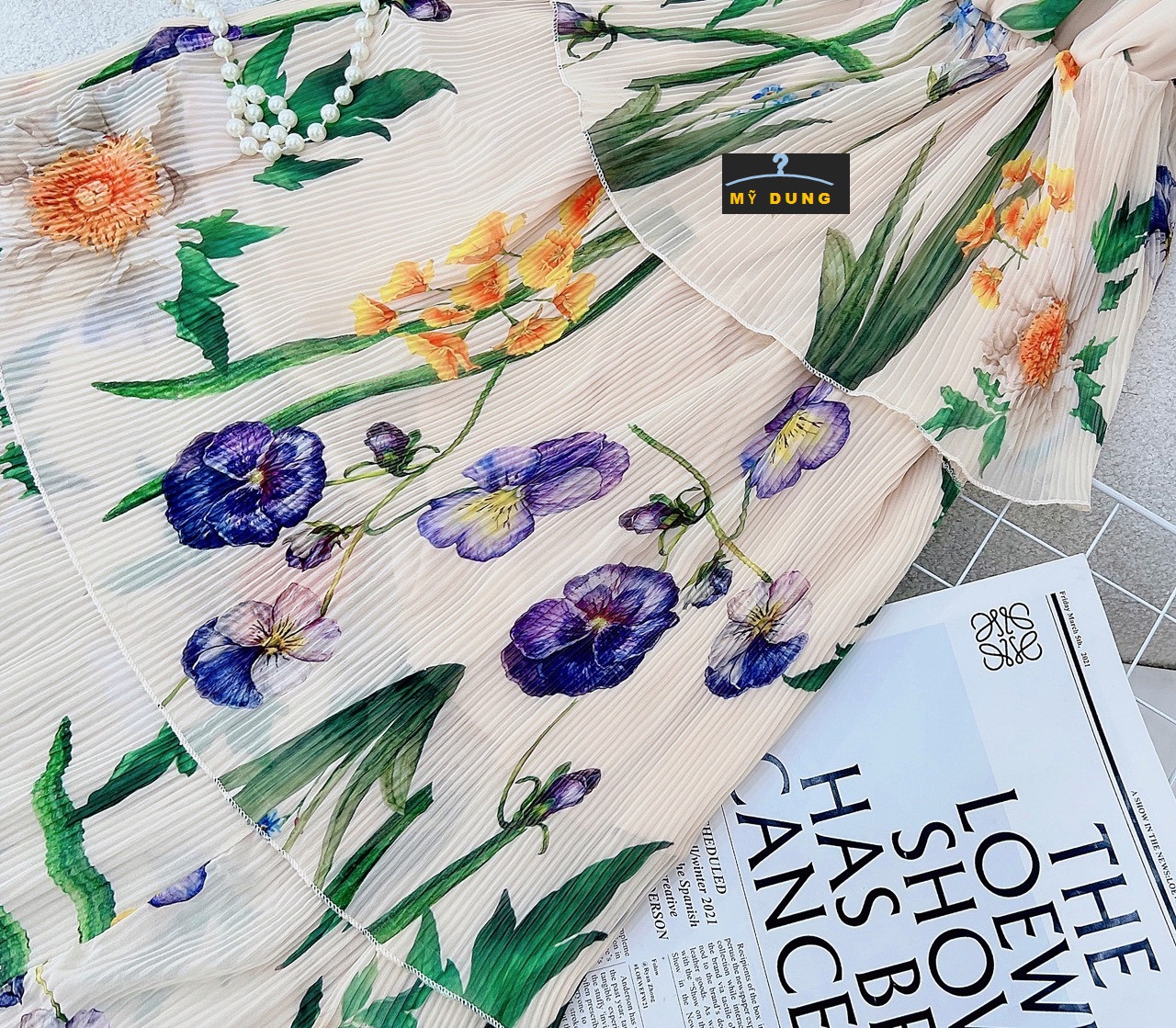 ĐẦM MAXI HOA DẬP LY TRỄ VAI- SIÊU SANG- NHẸ NHÀNG- GỢI CẢM
