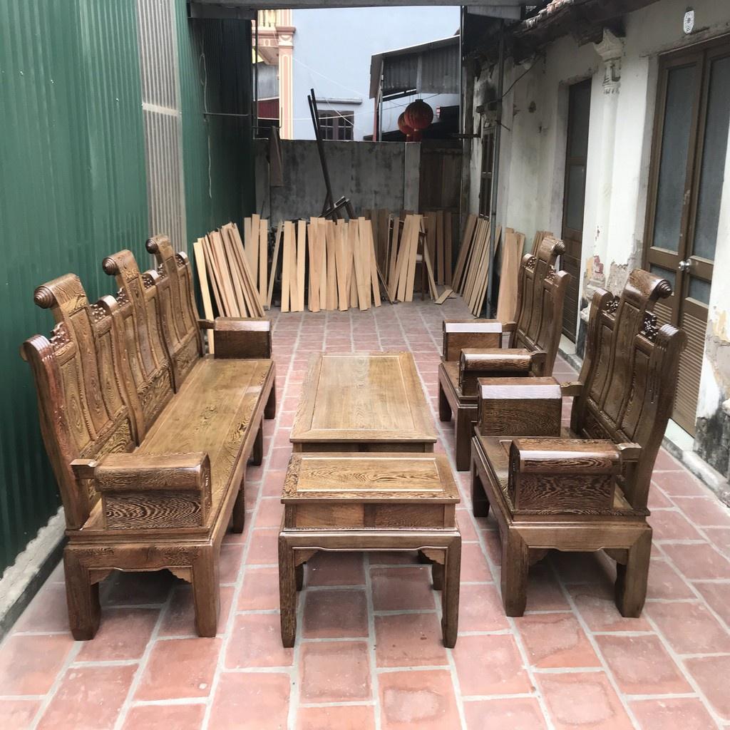 Bộ bàn ghế Âu Á gỗ Mun Đuôi Công