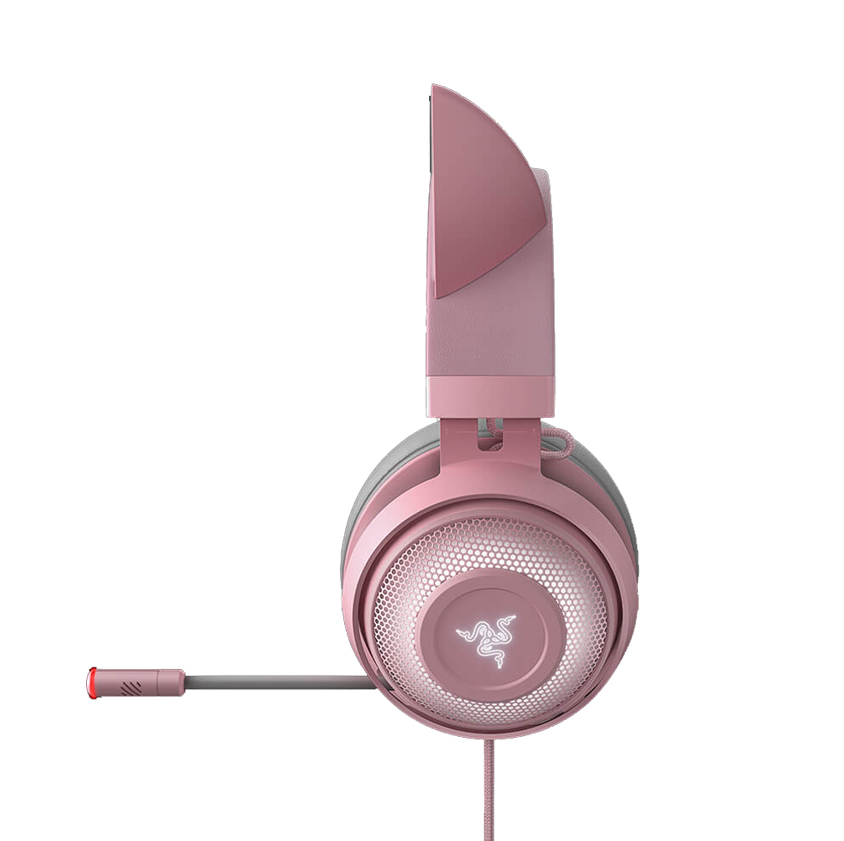 Tai nghe Razer Kraken Kitty - Quarzt - Tai Mèo Màu Hồng-  Hàng Chính Hãng